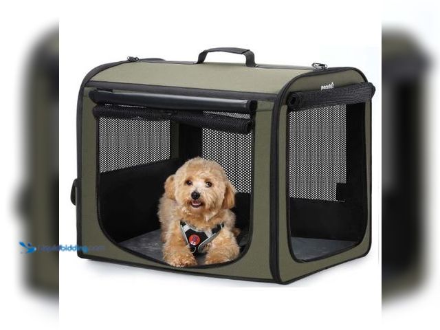 Lot 49-3432675 - Dog Car Carrier Light Weight 24×17.7×20.5in, Dog Carrier Easy to Assemble, Dog Car Crate Portable an...