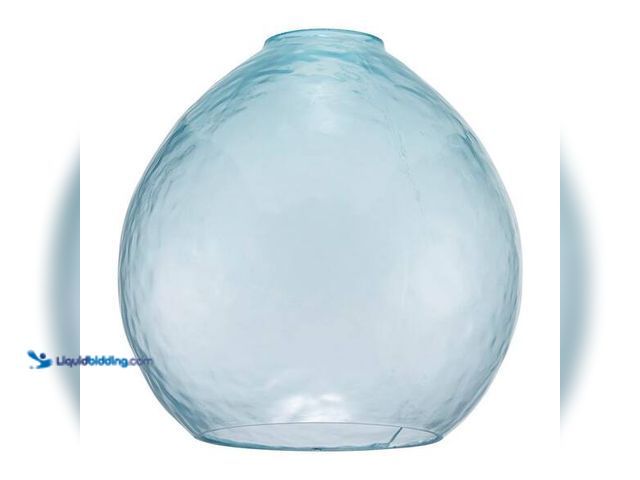 Lot 49-5542937 - 7.16 in. Blue Tint Bubble Glass Globe Pendant Lamp Shade With 2.25 in. Lip Fitter Unused