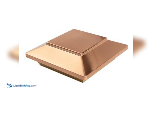 Lot 49-5539900 - QTY 2 - Deckorators 6 in. x 6 in. Victoria Copper Plateau Pressure Treated Wood Post Cap. Model # 19...