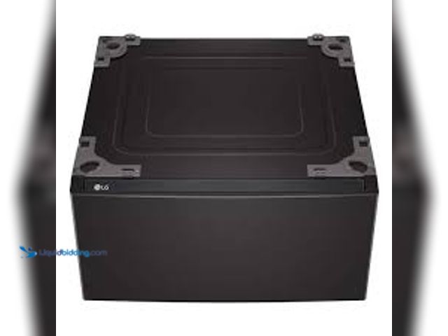 Lot 49-5415803 - LG 27 in. Laundry Pedestal in Black Steel with Storage Drawer for Washers and Dryers. Model # WDP6B....