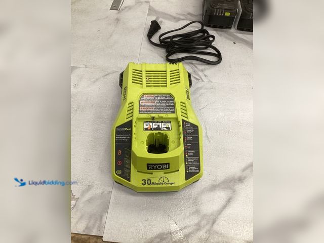Lot 49-5475687 - Ryobi P117 - 18v One+ Dual Chemistry 30 Minute Charger. Model: P117. Unused