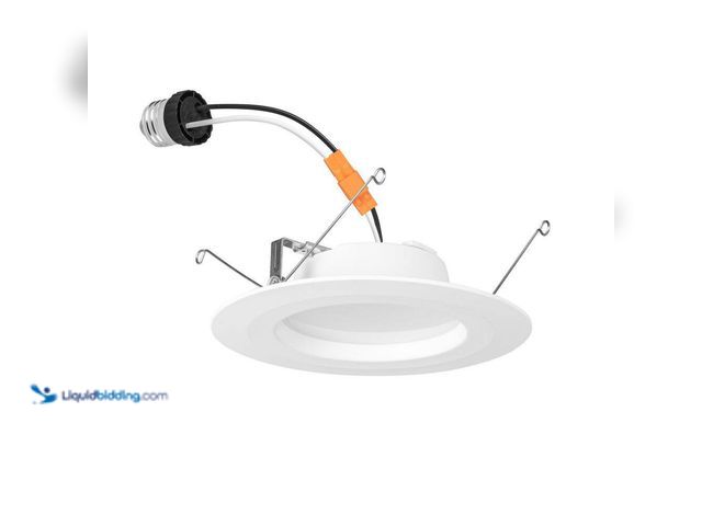 Lot 49-5416183 - Commercial Electric 5/6 in. Integrated LED Recessed Retrofit Light Trim with Selectable Color Temper...
