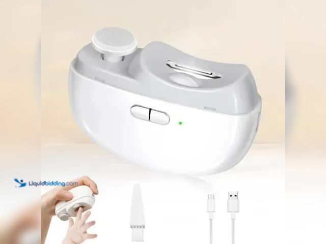 Lot 49-3481269 - 2-In-1 Automatic Nail Trimming/Polisher White - NEW - Designed for trimming and polishing nails, wit...