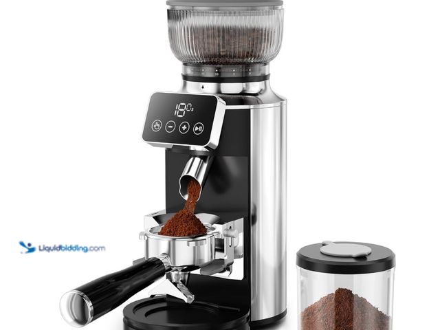 Lot 49-1534072 - Neretva Burr Coffee Grinder, 2 in 1 Professional Espresso Grinder Stainless Steel Suit 51~58mm Porta...