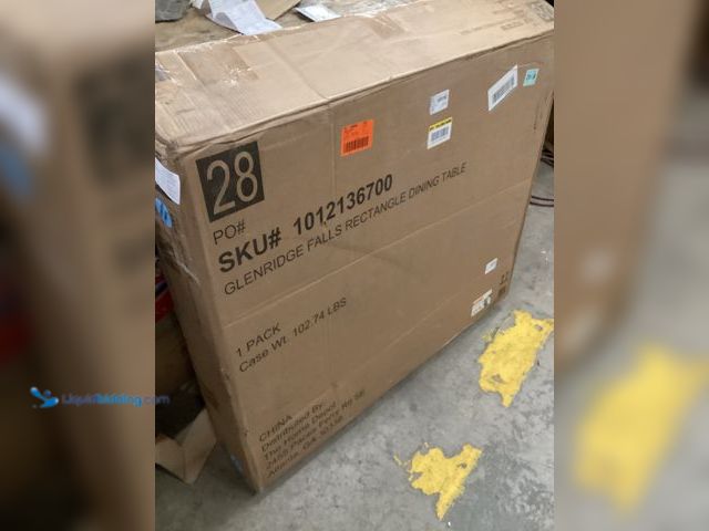 Lot 49-5415014 - Hampton Bay Glenridge Falls Rectangular Outdoor Dining Table. Model # FRS80433DR-ST. Unused
