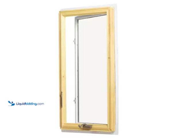 Lot 49-1569450 - Andersen 28-3/8 in. x 48 in. 400 Series White Clad Wood Casement Window with Pine Interior, Low-E Gl...