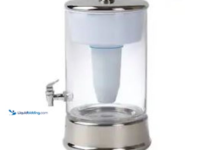 Lot 49-1558981 - ZeroWater - 40-cup Ready-Pour™ Glass Dispenser - Clear/Chrome, Model # ZBD-040-1, Unused.  Ref#BLUEA...