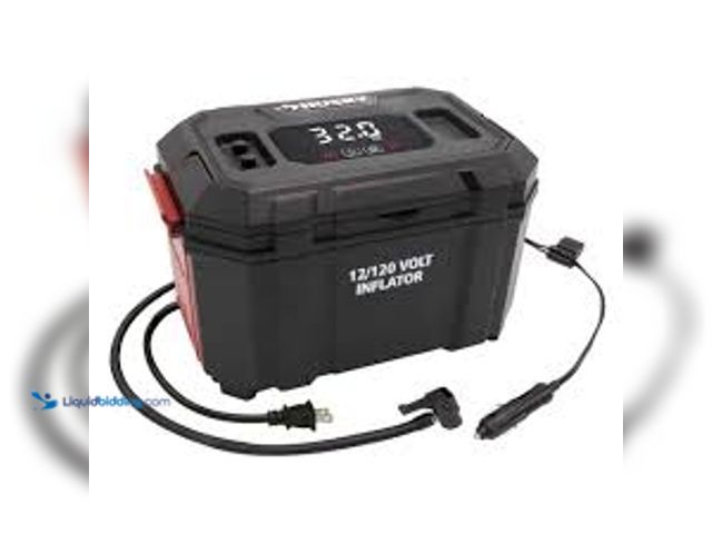Lot 49-5415511 - Husky 12-Volt/120-Volt Home & Auto Tire Inflator. Model # H12120N. Used.