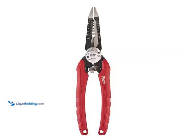 Lot 49-1574730 - Lot of (2) Milwaukee 7.75 in. Combination Electricians 6-in-1 Wire Stripper/Cutter Pliers, Model # 4...