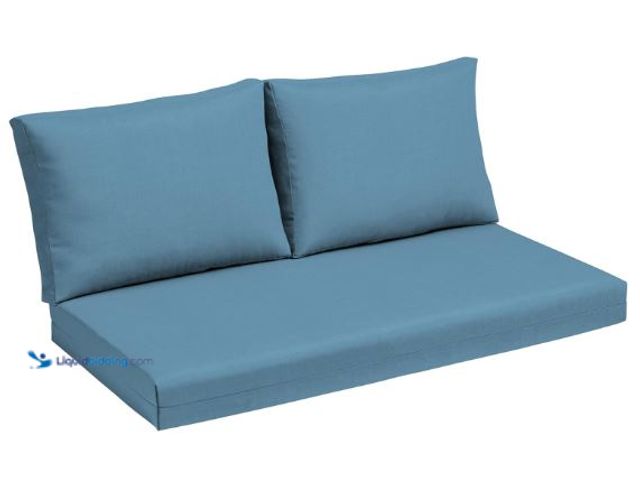 Lot 49-1553949 - 3 Piece Outdoor Loveseat Cushion Set, 48 x 24, Water Repellent, Fade Resistant, Cushion Set for Couc...