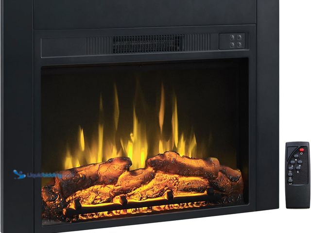 Lot 49-5485719 - Efiretric® Adam Electric Fireplace Insert with Front Trim Kit, 23" W x 17" H (EF447) with Front Trim...