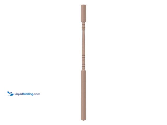 Lot 49-3566002 - QTY 8 - EVERMARK
Stair Parts 41 in. x 1-1/4 in. 5205 Unfinished Hemlock Square Top Wood Baluster fo...