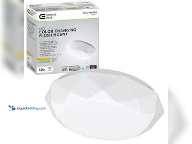 Lot 49-3531690 - Commercial Electric 12 in. Diamond Shape Entryway Light 3000K 4000K 5000K LED Flush Mount Ceiling Li...