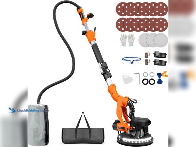 Lot 49-5439323 - Drywall Sander, 1000W Popcorn Ceiling Removal Tool, Automatic Drywall Sander with Vacuum Dust Collec...