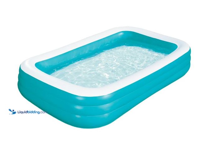 Lot 49-5545816 - Bluescape 10ft Rectangular Family Inflatable Swimming Pool for Ages 6 and Up, Unused