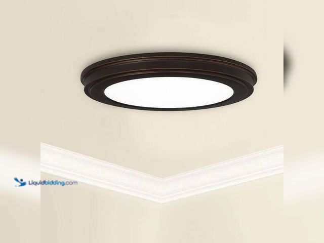 Lot 49-3565033 - Commercial Electric
13 in. Oil Rubbed Bronze Color Changing LED Ceiling Flush Mount (2-Pack) Unused