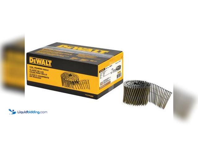 Lot 49-5549849 - DEWALT 3 in. x 0.120 in. Metal Coil Nails (2700 per Box). Model # DWC10P120D. Unused