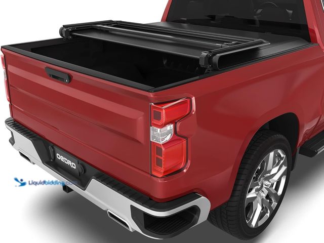 Lot 49-3532431 - oEdRo Tri-Fold Truck Bed Soft Tonneau Cover Compatible with 2019-2025 Chevy Silverado 1500 / GMC Sie...
