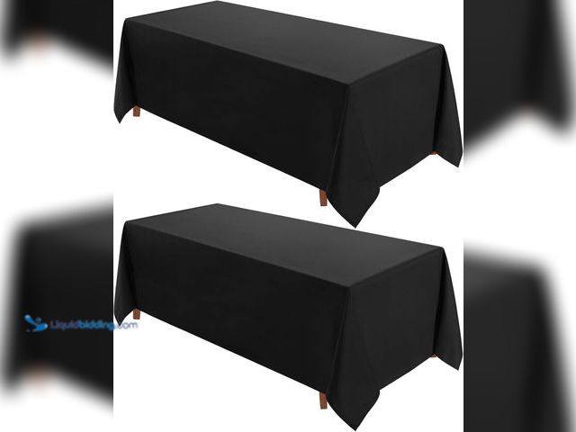 Lot 49-5406918 - VidaFete 90 * 156inch 2pack Rectangle Table Cloth Polyester, Stain Wrinkle Resistant Dining Table Co...