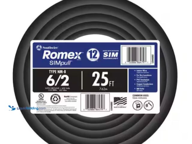Lot 49-2001533 - Southwire 25 ft. 6/2 Stranded Romex SIMpull CU NM-B W/G Wire, Model # 28894421, Unused.   Ref#BIN052...