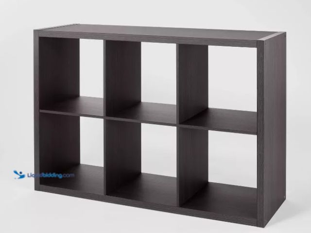 Lot 49-5538736 - 13'' 6 Cube Organizer Black Oak - Brightroom™ Unused
