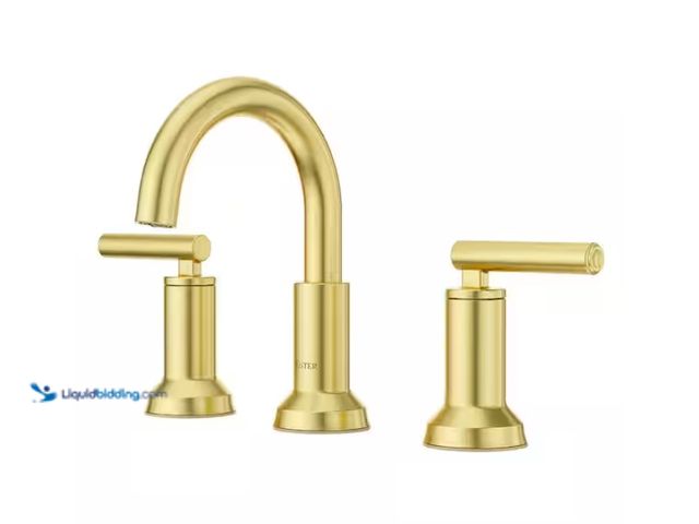 Lot 49-1622383 - Pfister Capistrano 8 in. Widespread Double Handle Bathroom Faucet in Brushed Gold, Model # LF-049-CS...