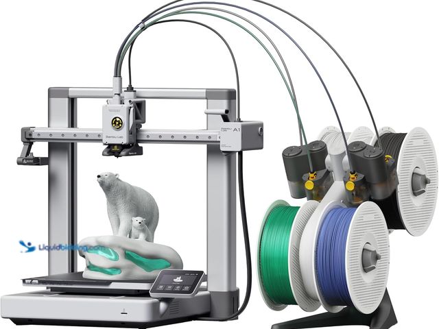 Lot 49-3564295 - Bambu Lab A1 Combo, A1 3D Printer and AMS lite, Support Multi-Color 3D Printing, High Speed & Precis...