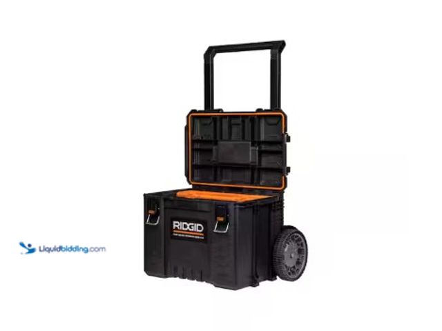 Lot 49-2004183 - RIDGID Pro Gear System Gen 2.0 Stackable 25 in All Terrain Rolling Tool Box with 9 in. Wheels, Model...