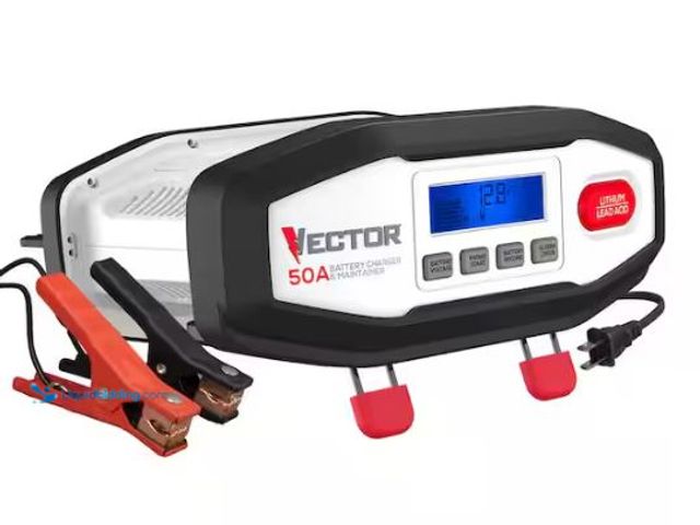Lot 49-1577171 - VECTOR 50 Amp Battery Charger/Maintainer, Model # VECBC50, Unused, Powers on.   Ref#AHDSB0205