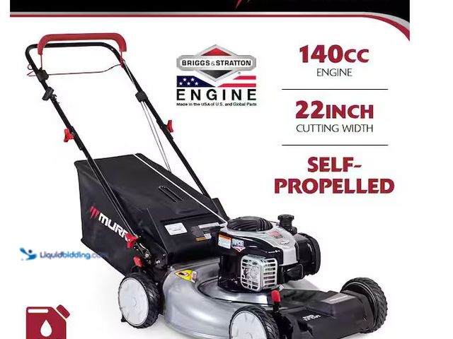 Lot 49-5557978 - Murray
22 in. 140 cc Briggs & Stratton Walk Behind Gas Self-Propelled Lawn Mower with Front Wheel D...