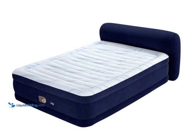 Lot 49-3559668 - Sealy Air Mattress Queen with Built-in Headboard. Item 1872142 | Model 94108E. Open Box, Unused.