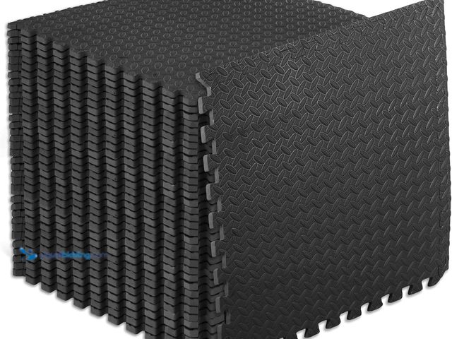 Lot 49-3566098 - ProsourceFit Exercise Puzzle Mat ½-inch, EVA Interlocking Foam Floor Tiles for Home Gym, Workout Equ...