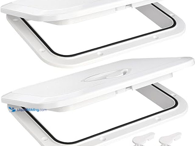 Lot 49-5448568 - Marine Boat Hatch Deck Cover Lid,Marine Deck Access Hatch & Lid,Black Rectangle Boat Access Door for...