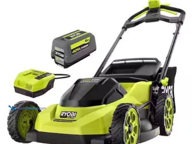 Lot 49-2022500 - RYOBI 40V HP Brushless 20 in. Cordless Electric Battery Walk Behind Self-Propelled Lawn Mower with 6...