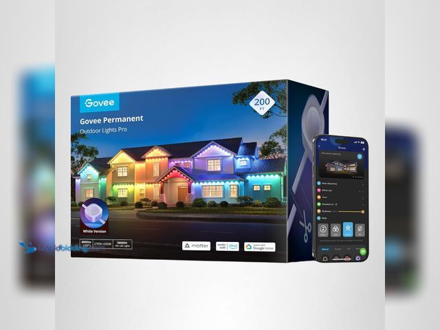 Lot 49-5477998 - Govee Permanent Outdoor Lights Pro, 200ft with 120 RGBIC LED Lights for Daily and Accent Lighting, 7...