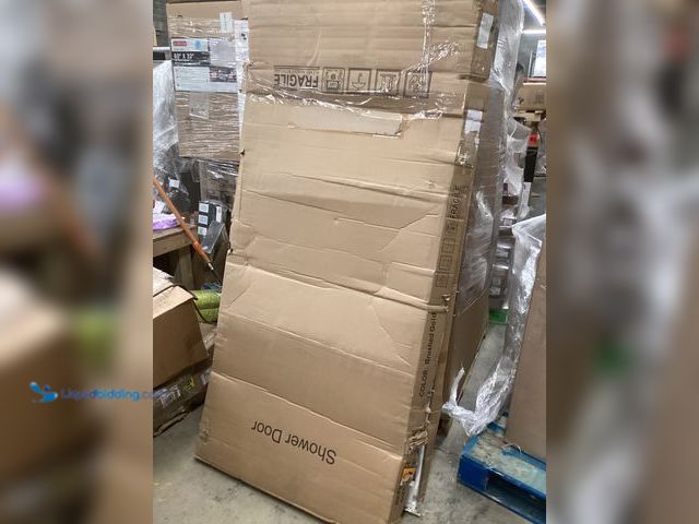 Lot 49-5488288 - 60" x 74" Glass Shower Door. Hardware needed, Unused