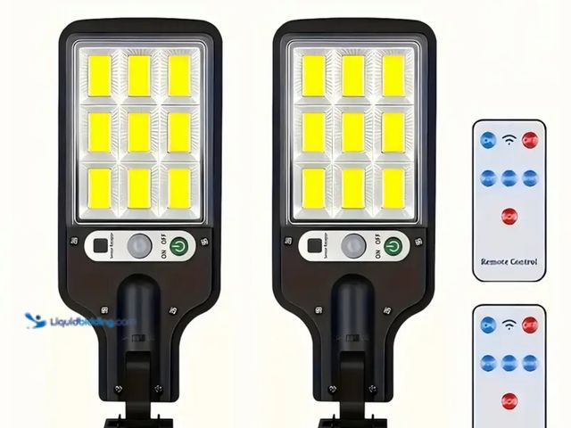 Lot 49-1814430 - New 2 PCS SOLAR OUTDOOR LIGHTS.