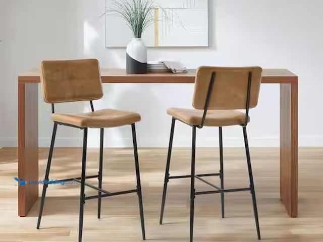 Lot 49-5486041 - StyleWell
29 in. Blackburn Mid-Century Modern Cognac Faux Leather Bar Stool with Black Metal Frame ...