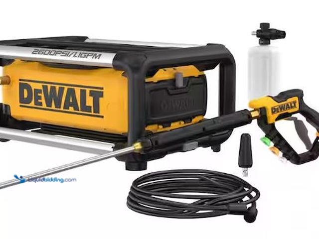 Lot 49-5474476 - DEWALT
2600 PSI 1.1 GPM Cold Water Electric Pressure Washer Internet # 334590157
Model # DWPW2600...