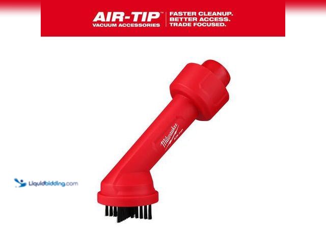 Lot 49-3616840 - Milwaukee Set of (2) AIR-TIP 1-1/4 in. - 2-1/2 in. Cross Brush Tool Wet/Dry Shop Vacuum Attachment (...