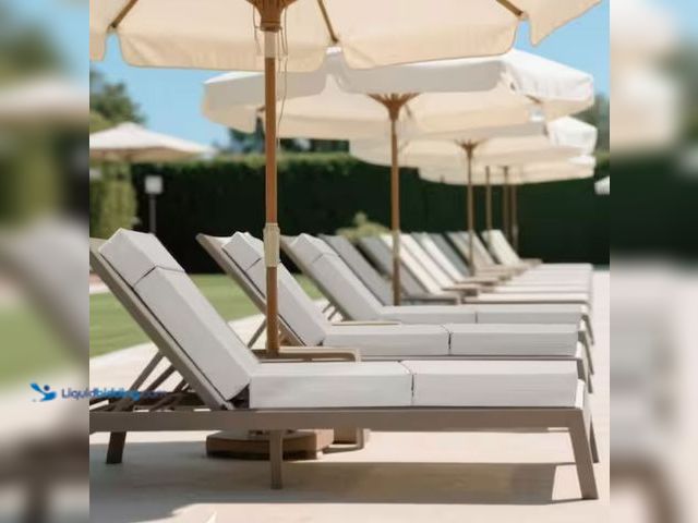 Lot 49-2006602 - ABORON Outdoor Chaise Lounge Cushion 80 x 26 x 5 in. Waterproof Outdoor Furniture Cushion with Remov...