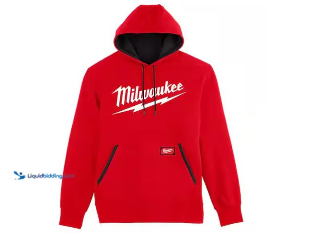 Lot 49-1566839 - Lot of (2) Milwaukee Men's X-Large Red Midweight Long-Sleeve Pullover Hoodie, Model # 352R-XL, unuse...
