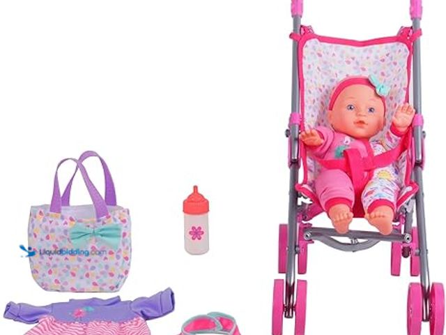 Lot 49-5411937 - Dream Collection, Baby Doll Care Gift Set with Stroller - Lifelike Baby Doll and Accessories for Rea...