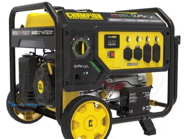 Lot 49-3533641 - Champion 100891 - 7500 Watt Electric Start Dual Fuel Portable Generator (CARB) Item is used.