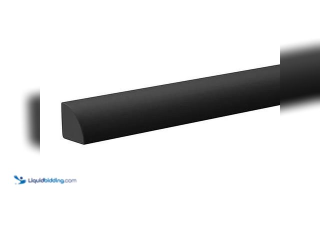 Lot 49-2024745 - Hampton Bay Avondale/Leyton 0.75 in. W x 91.5 in. H Shoe Moulding in Raven Black. Model # SHM-H. MSR...