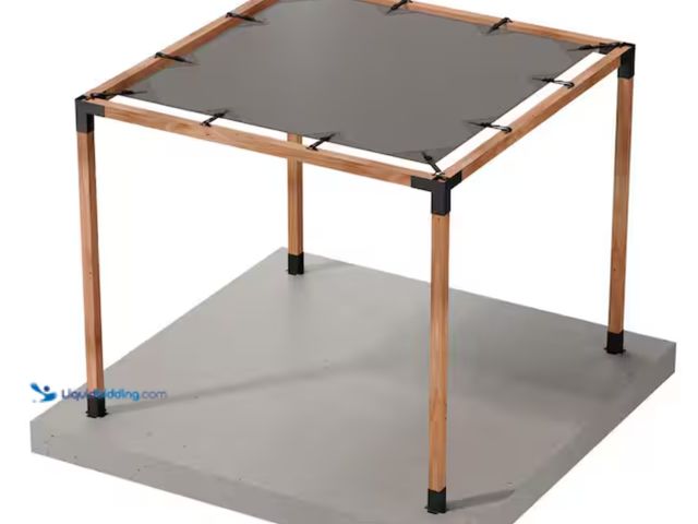 Lot 49-2000200 - Simpson Strong-Tie Outdoor Accents Sage System SAGE-SHADE Sunshade for 10 ft. x 10 ft. Pergola, Gray...