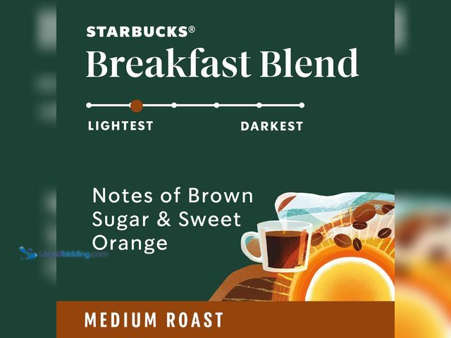 Lot 49-5414210 - Starbucks K-Cup Coffee Pods, Medium Roast, Breakfast Blend for Keurig Brewers, 100% Arabica, 1 Box (...