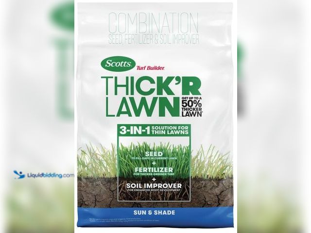 Lot 49-5441070 - Qty 2. Scotts Turf Builder Thick'R Lawn Sun and Shade, Combination Seed, Fertilizer and Soil Improve...