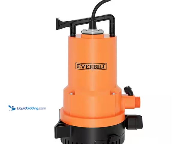 Lot 49-1622523 - Everbilt 1/4 HP 2-in-1 Submersible Utility and Transfer Pump, Model # UTA02510, Slightly used, Power...