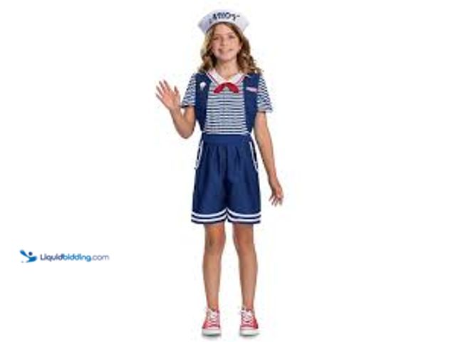 Lot 49-5436548 - Set of 2. (1) Child large. Stranger Things Eleven Mall Romper 80s Costume.Unused.  (1) Stranger Thin...